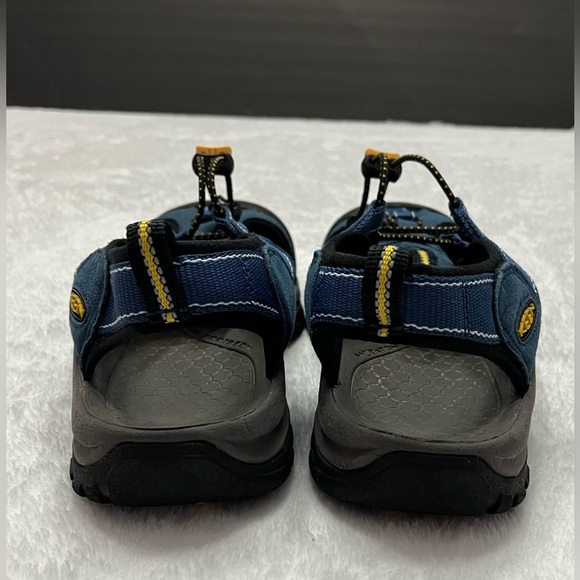 Keen EUC Womens 7 Blue Gray Yellow Waterproof Hiking Sandals. Cinch strap - Picture 3 of 8